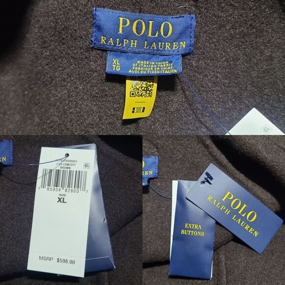 NWT|Polo Ralph Lauren Wool Blend Car Coat, XL - Picture 11 of 11